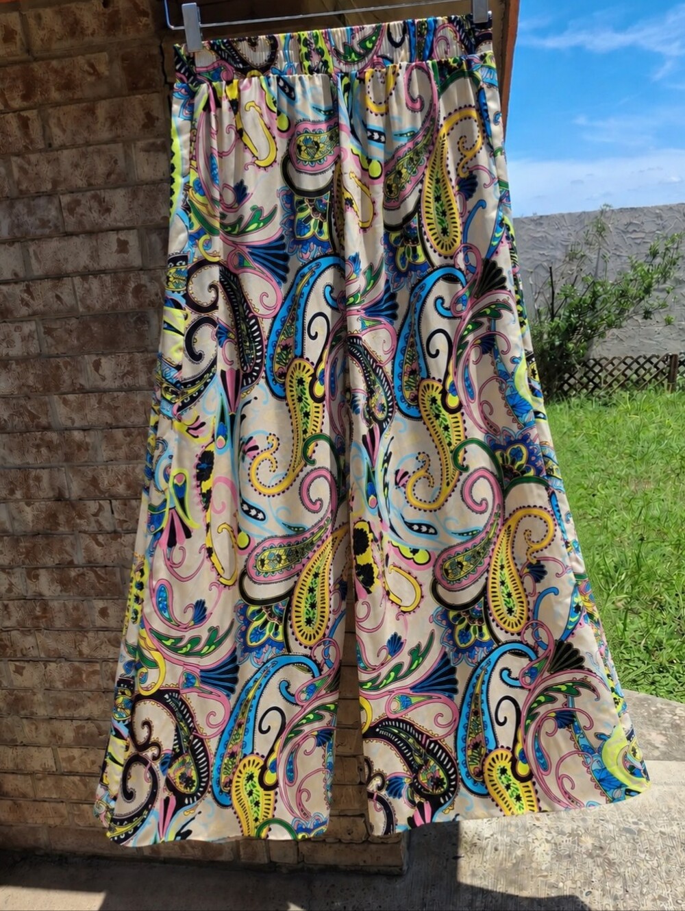 Nina Parker Paisley 2-Piece Matching Set Duster & Wide Leg Pants Women Size 1X - Picture 12 of 16